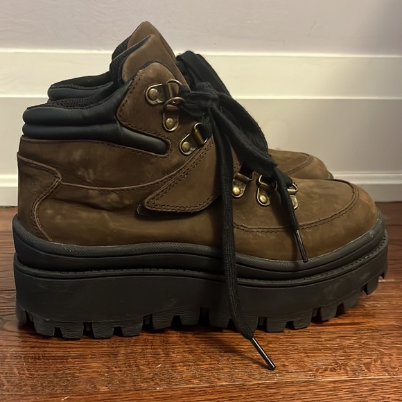 🦄Y2K / 90s chunky platform suede Hiking boots Jeffrey Campbell / JC Play ✨🔥 - Picture 3 of 6